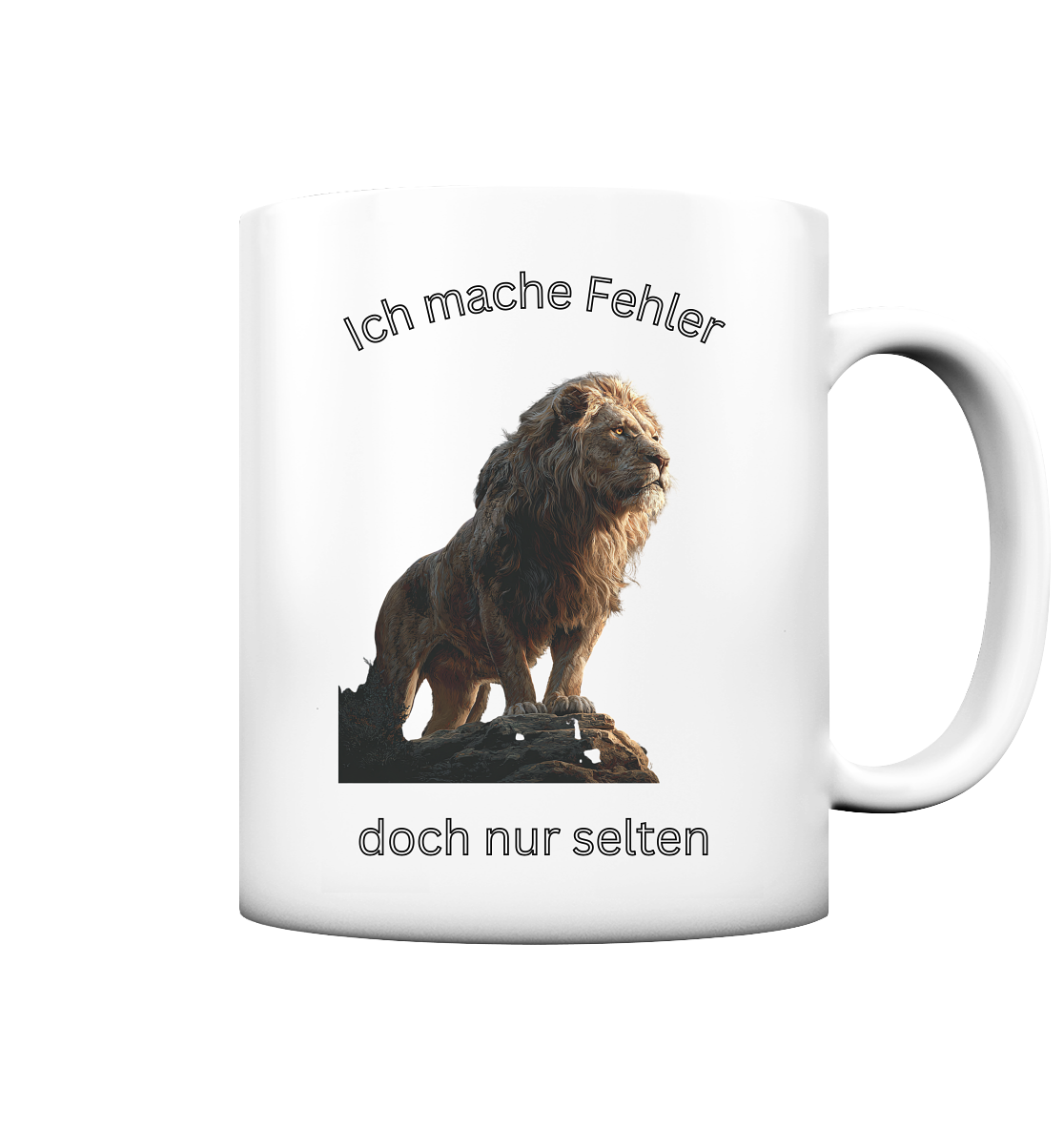 Ich mache Fehler - doch nur selten - Tasse matt